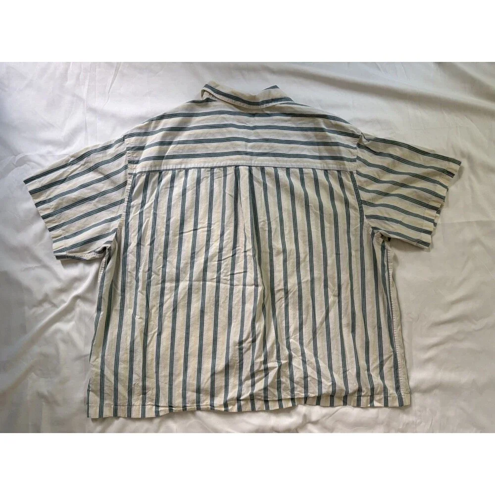 Mens Levis Cotton Short Sleeve Shirt and White Horizontal Stripe XL Skater